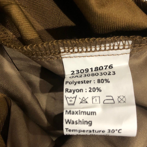 Commense Womens A-Line Skirt Size Small Brown Back Slit With Pockets Maxi Casual - Picture 3 of 10